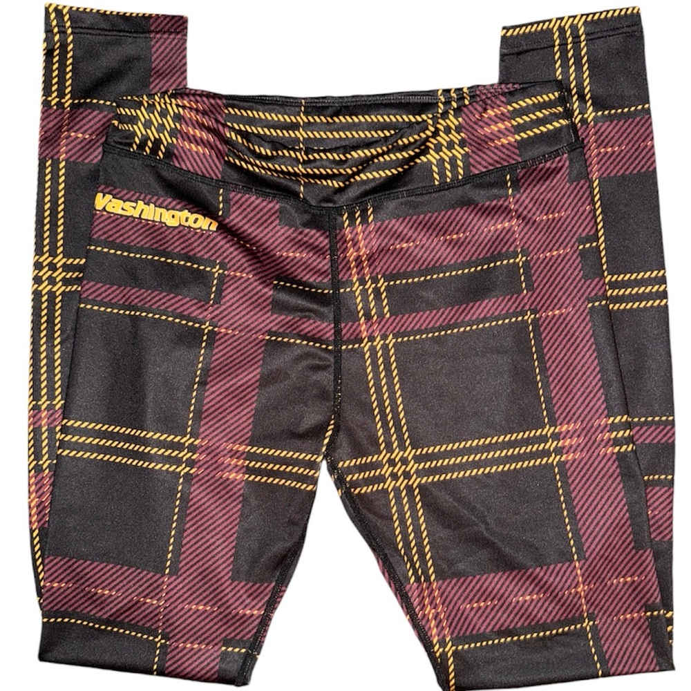 Washington Commanders Redskins Plaid Leggings size small/medium